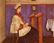 Young Woman In The Synagogue - 伊西·考夫曼